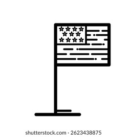USA flag, United States of America banner – vector icon.