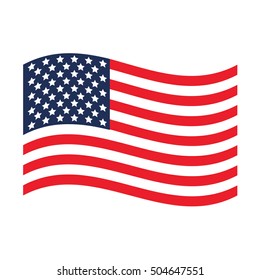 USA flag. United States America. USA flag icon