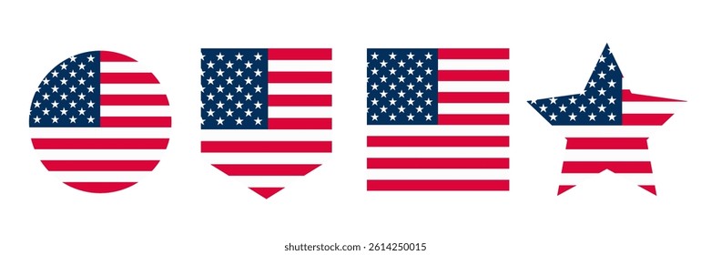 usa flag vector. American flag badge