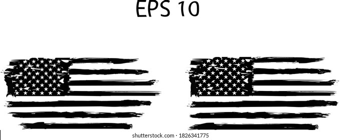 USA Flag, vector flag, american flag, EPS 10. army, military, veterans, navy, patriotic,	