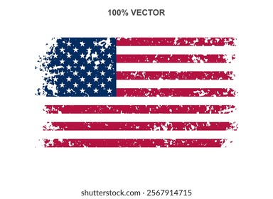 USA flag vector american national symbol of united states with stars stripes illustration freedom independence set of flagged patriotic emblem isolated