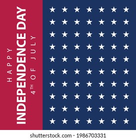USA flag vector banner. American independence day poster.