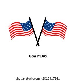 USA flag vector, country flags. isolated on white background, suitable for web icon, etc.