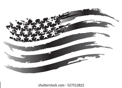 USA Flag Vector grayscale Icon