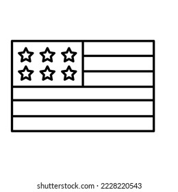 Icono del vector de bandera de EE.UU. totalmente editable

