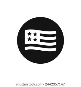 USA flag vector icon. Flag of Inited States of America icon.