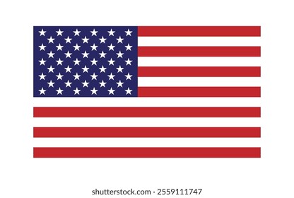 USA flag vector icon. United States of America flag. Flag of USA vector flat symbol collection. USA national flag Vector Illustration,