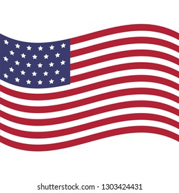 USA  flag vector illustration.