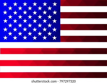USA Flag vector illustration. American Flag. National Flag of USA.
