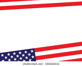 USA Flag Vector illustration Background