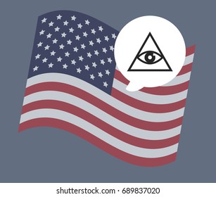 USA flag vector illustration: Conspiracy