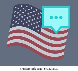 USA flag vector illustration: Debate