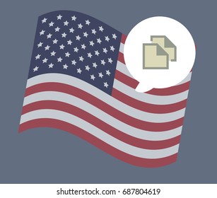 USA flag vector illustration: Documents