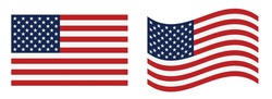 USA Flag Vector Illustration. Eps 10 Vector 