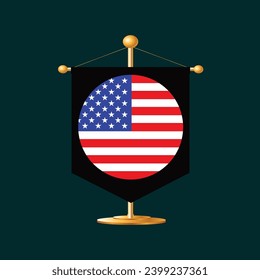 USA flag vector illustration. eps 10 vector