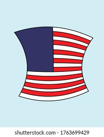 día de independencia de ilustración vectorial de bandera de ee.uu.