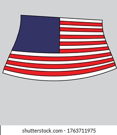 usa flag vector illustration independence day