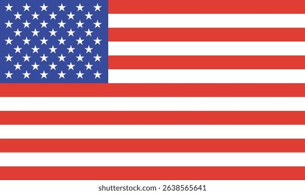USA flag vector illustration isolated on background. Country in America.