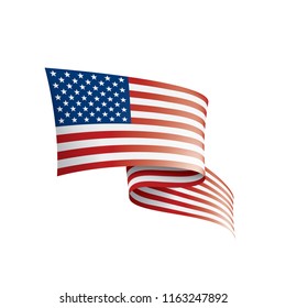 USA flag, vector illustration on a white background