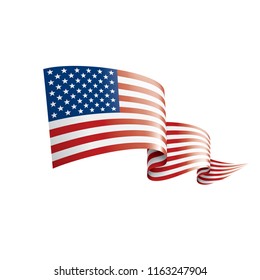 USA flag, vector illustration on a white background