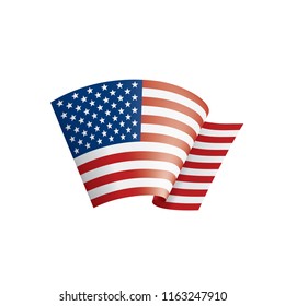 USA flag, vector illustration on a white background
