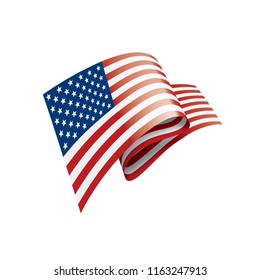 USA flag, vector illustration on a white background
