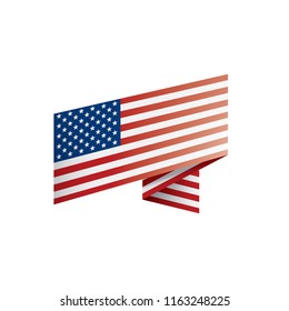 USA flag, vector illustration on a white background
