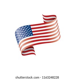 USA flag, vector illustration on a white background