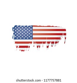 USA flag, vector illustration on a white background.