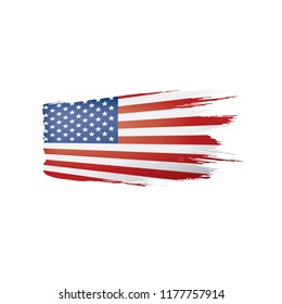 USA flag, vector illustration on a white background.