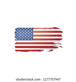 USA flag, vector illustration on a white background.