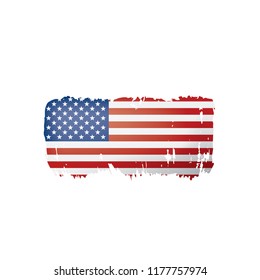 USA flag, vector illustration on a white background.