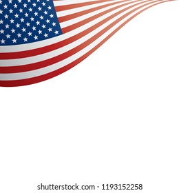 USA flag, vector illustration on a white background