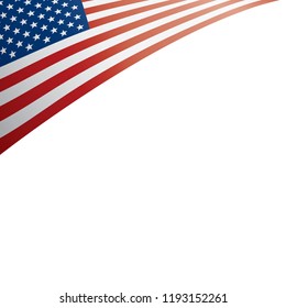 USA flag, vector illustration on a white background