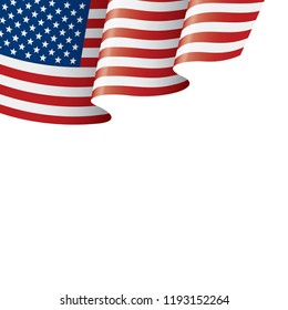 USA flag, vector illustration on a white background