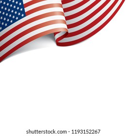 USA flag, vector illustration on a white background