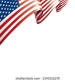 USA flag, vector illustration on a white background