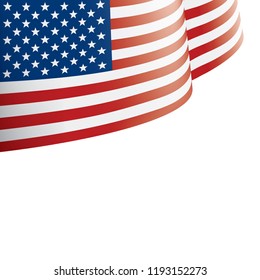 USA flag, vector illustration on a white background