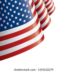 USA flag, vector illustration on a white background