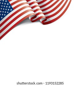 USA flag, vector illustration on a white background