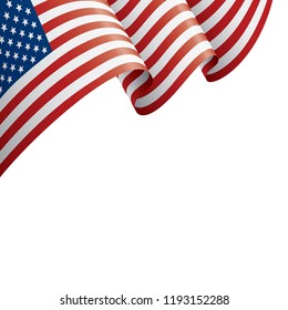 USA flag, vector illustration on a white background