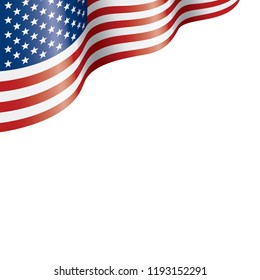 USA flag, vector illustration on a white background