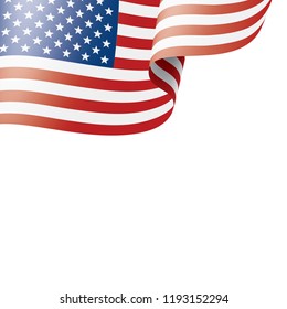 USA flag, vector illustration on a white background