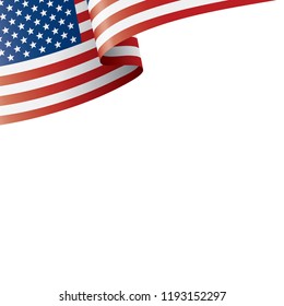 USA flag, vector illustration on a white background