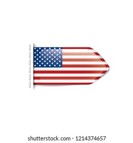 USA flag, vector illustration on a white background