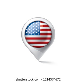 USA flag, vector illustration on a white background