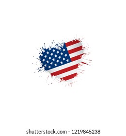 USA flag, vector illustration on a white background