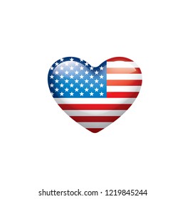USA flag, vector illustration on a white background