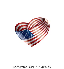 USA flag, vector illustration on a white background