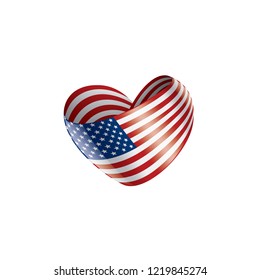 USA flag, vector illustration on a white background